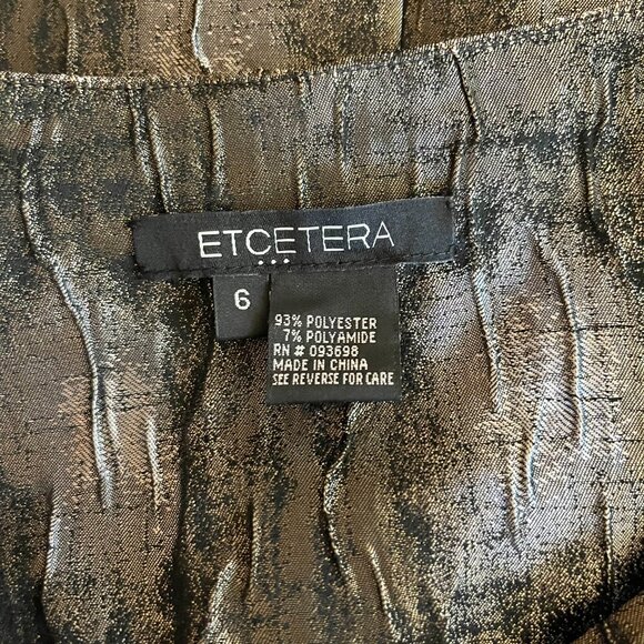 NWT Etcetera Set Top Size 6 Skirt Size 4 Burnished Metallic - Picture 2 of 16